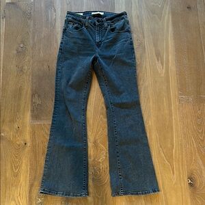Levi’s 726 Flare Leg Jeans High Waist stretch 28 x 30 27 Faded Black Premium $98